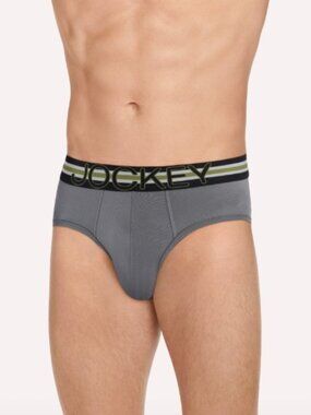 Jockey Sport Men's Stability Pouch Microfiber Brief - Large - Vulcan